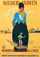 Albert Fuss, HAPAG Niederl.Indien, 1935, poster