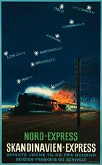 Aage Rasmussen, Nord-Express Skandinavien-Express, 1946, poster
