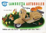 Hanns Lohrer, NSU Lambretta Autoroller, 1951, poster