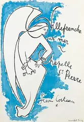 Jean Cocteau, Villefranche sur mer Jean Cocteau, 1957, poster