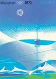 Otl Aicher, Olympische Spiele München 1972 Olympiastadium, 1970, poster