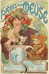 Alphonse Mucha, Bières de la Meuse, 1897, poster