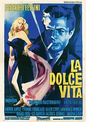 Giorgio Olivetti, Movie: Marcello Mastroianni & Anita Eckberg in Frederico Fellini's "La Dolce Vita", 1960, poster
