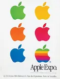 Apple Expo Port de Versailles by Rob Janoff & Steve P. Jobs, 1984, poster, sold Feb 2023