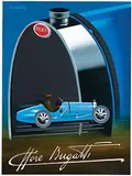 Pierre Fix-Masseau, Ettore Bugatti (Bugatti Type 35), 1989, poster