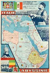 W.H. Seghers, Abyssinië Italië (Mussolini & Hailé Selassie), 1935, poster