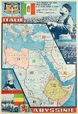 W.H. Seghers, Abyssinië Italië (Mussolini & Hailé Selassie), 1935, poster