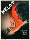 Helpt Comite voor Joodsche Vluchtelingen by Johannes F. (Jan) Lavies, 1938, poster, sold Feb 2023
