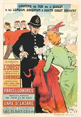 Jules-A. Grün, Chemin de Fer de l'Ouest Paris à Londres, 1899, poster