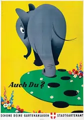 Atelier Spak, Schone deine Gartenanlagen Stadtgartenamt Auch Du?, 1954, poster