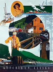 Ketchikan, Alaska by Jon van Zyle, 1980, poster, sold Feb 2023
