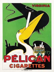 Charles Yray, Pélican Cigarettes, poster