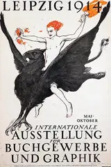 Walter Tiemann, Ausstellung für Buchgewerbe Und Graphik Leipzig 1914, 1913, poster