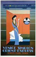 Pierre Fix-Masseau, Venice Simplon Orient-Express Wagon Lits, 1981, poster