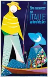 Mino Delle Site, Vos vacances en Italie au bord des lacs, 1953, poster