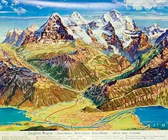 Jungfrau Region Berner Oberland by Louis Koller, poster, sold Feb 2023