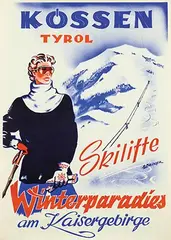 E. Becker, Winterparadies Kössen Tyrol, poster