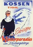 E. Becker, Winterparadies Kössen Tyrol, poster