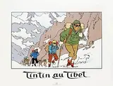 Hergé, Tintin au Tibet, 1960, poster