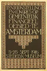 Johan Briedé, Stedelijk Museum Tentoonstelling en Congres op Gemeentelijk Financieel Gebied te Amsterdam, 1916, poster