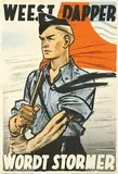 Cornelis Koekkoek, Weest Dapper Wordt Stormer, 1943, poster