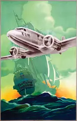Arjen Galema, KLM The Flying Dutchman (DC-3 Dakota), 1934, poster