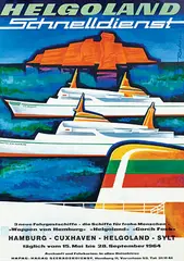 Rahn, Helgoland Schnelldienst, 1965, poster