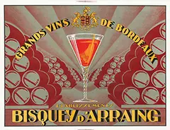 Initials M.D., Grand Vins de Bordeaux Bisquey d'Arraing, poster