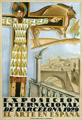 Fabra Gali, Exposición Internacional de Barcelona Art in Spain, 1929, poster