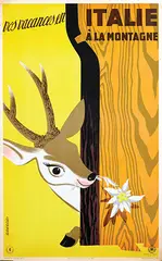 Gino Gregori, Italie à la Montagne, 1953, poster
