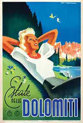 Franz Lenhart, Estate nelle Dolomiti (Summer in the), 1940, poster