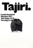 Shinkichi Tajiri, Lunds Konsthall Tajiri., 1971, poster