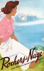 Libis, Rochers de Naye Switzerland, 1948, poster