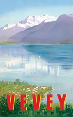 Charles Aubert, Vevey Suisse, 1950, poster