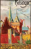 Helsingor holger Danskes By by Johannes C.F. Norretranders, poster, sold Jul 2022