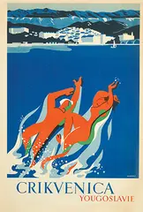 Ivan Mirković, Crikvenica Yougoslavie, poster