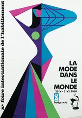 Pepica, xe foire internationale de l'habillement belgrade La Mode dans le Monde, 1969, poster