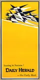Edward McKnight Kauffer, Soaring to Success ! Daily Herald - the Early Bird, poster, woodcut