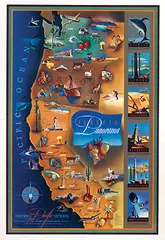 John Blaire, Pacific Panorama The Industrial West Coast, 1946, poster
