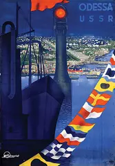 Intourist Odessa USSR by Maria A. Nesterova, poster, sold Jul 2022