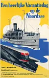 Nederlandsche Spoorwegen Een heerlijke vacantiedag op de Noordzee by Gerrit J.F. Hendrik Tjassen Keiser & Hamelberg, poster, sold Jul 2022