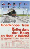 Machiel Wilmink, NS Goedkoope Trein naar Rotterdam, den Haag en Hoek v. Holland 1937, 1934, poster