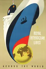 Reyn Dirksen, Royal Interocean Lines Across the World, poster