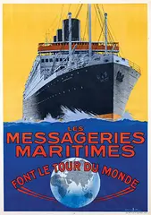 Sandy-Hook, Les Messageries Maritimes, poster