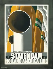 Cassandre, Holland-America Line New Statendam, 1929, poster
