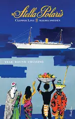 Donald Brun, ms Stella Polaris Clipper Line Malmo, Sweden, 1958, poster