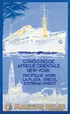 Louis Royon, Cie. Maritime Belge s.a. Anvers Congo Belge Afrique Orientale New-York?, poster