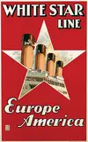 Walter Thomas, White Star Line Europe America, poster
