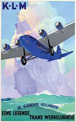 Jan Wijga, KLM De Vliegende Hollander, 1933, poster