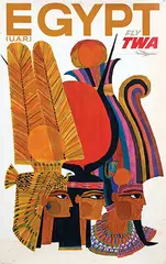David F. Klein, Fly TWA Egypt (U.A.R.), poster